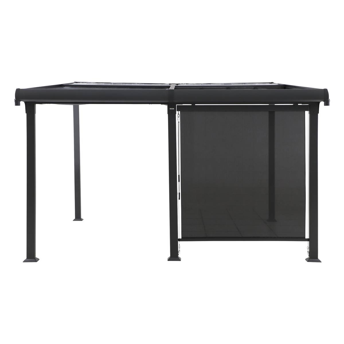Pergola shade ENOLIE Slate For ENOLIE Side 2 m - 1.8 m - Aluminium, Texaline Slate