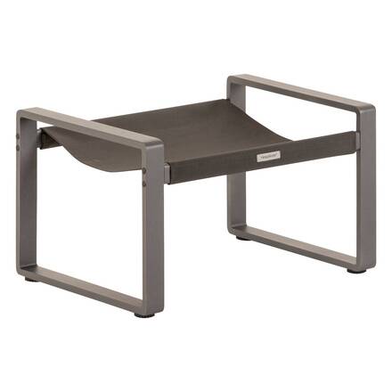 Garden relax armchair LAMBINIO Graphite / Dark grey Epoxy-treated aluminum - Olefin
