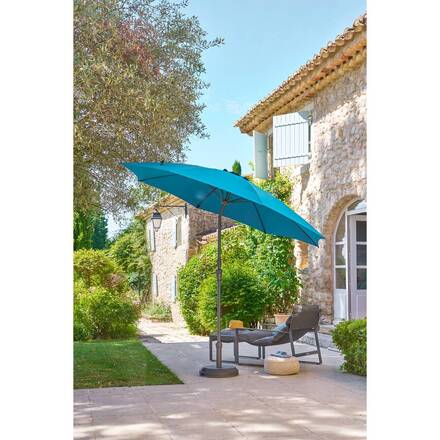 Garden relax armchair LAMBINIO Graphite / Dark grey Epoxy-treated aluminum - Olefin