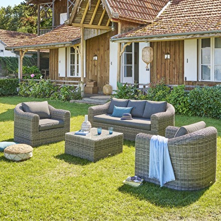 Garden furniture set MOORÉA Terre d'ombre