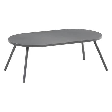 Garden lounge set PAOPAO Grey / Graphite 4 seats - Epoxy treated steel, Polyester