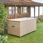 Storage chest BAYANA Savana 1500L - Epoxy-treated steel, Synthetic woven resin Savana