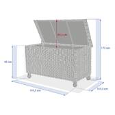 Storage chest BAYANA Savana 1500L - Epoxy-treated steel, Synthetic woven resin Savana