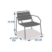 Garden armchair PHUKET Clay Epoxy-coated steel Clay