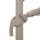 Tilt rectangular cantilever parasol MELHIA Linen / Clay 4 x 3 m - Epoxy-treated aluminum, Steel, Olefin Linen / Clay