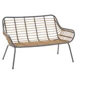 Garden lounge set PAOPAO Grey / Graphite 4 seats - Epoxy treated steel, Polyester Grey / Graphite