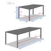 Garden table ÉVASION Linen / Clay 10 seats - Epoxy-coated aluminum Linen / Clay