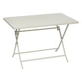 Rectangular folding garden table GREENSBORO Clay 4 seats - Epoxy treated steel, Reinforced anti-rust treatment Clay