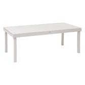 Extendable garden table PIAZZA Clay 12 seats - Epoxy-coated aluminum Clay