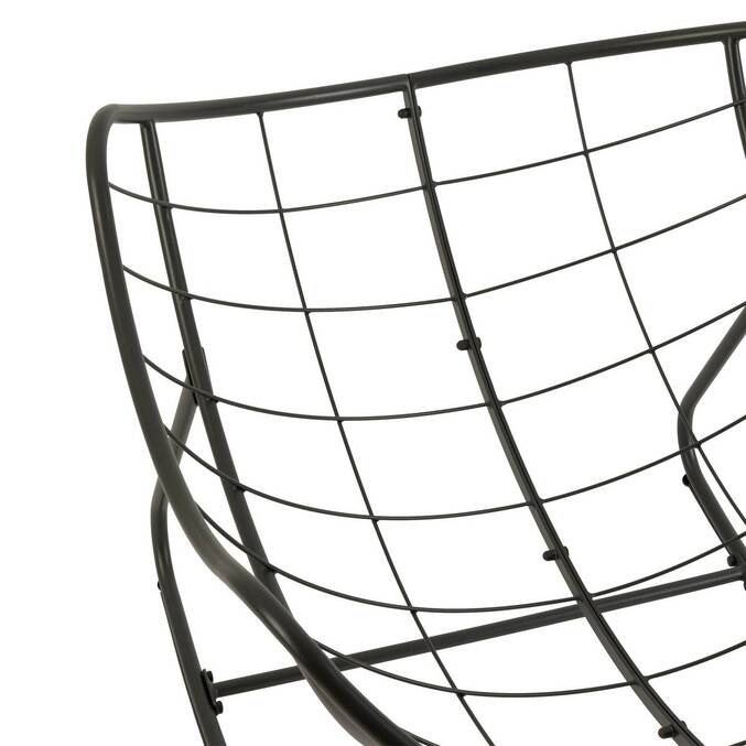 Rocking egg chair PAOPAO Grey / Graphite Epoxy coated steel, Enhanced rust protection, Polyester Grey / Graphite