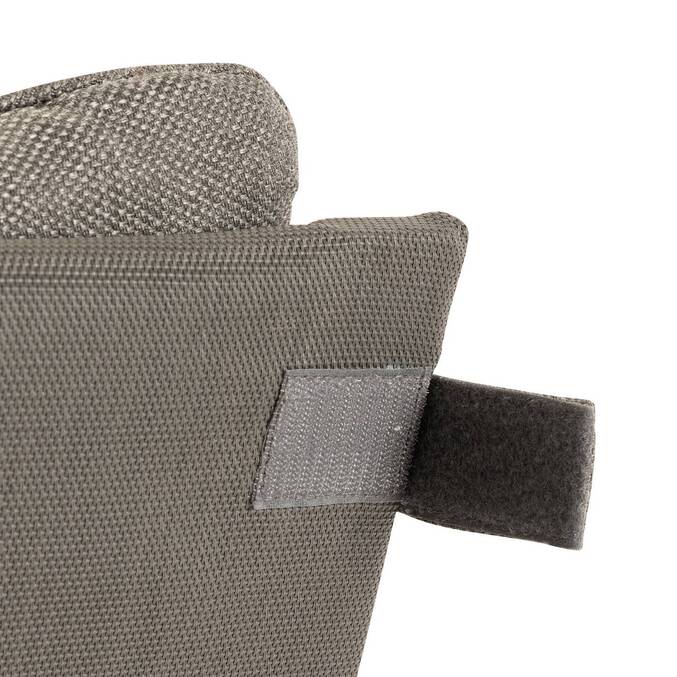 Garden relax armchair LAMBINIO Graphite / Dark grey Epoxy-treated aluminum - Olefin Dark grey / Graphite