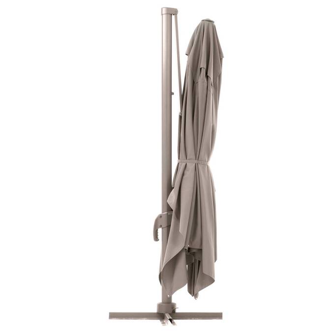 Tilt square cantilever parasol MELHIA Linen / Clay 3 x 3 m - Epoxy-treated aluminum, Steel, Olefin Linen / Clay