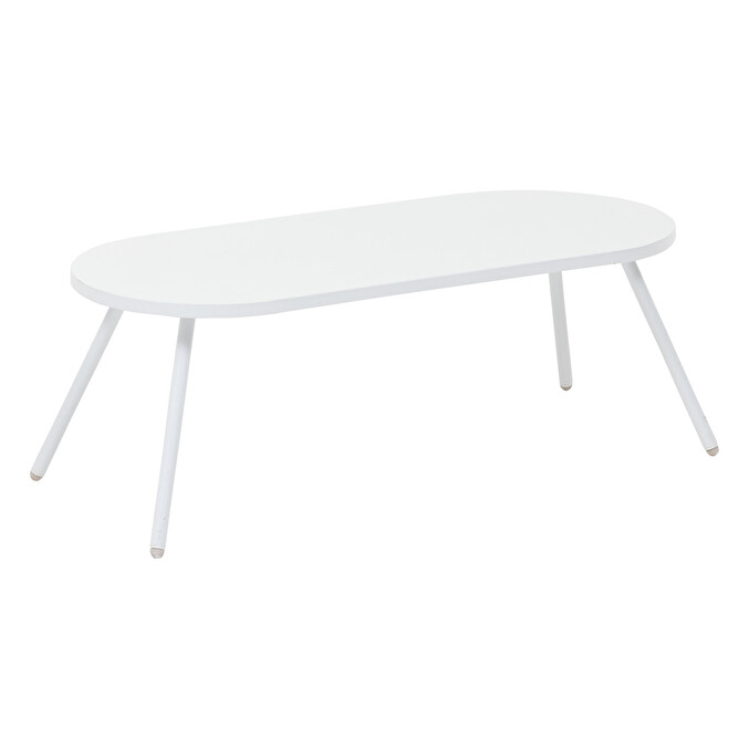 Garden lounge set PAOPAO 4 seats - Epoxy treated steel, Polyester Beige / White