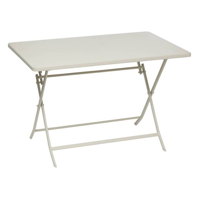 Rectangular folding garden table GREENSBORO Clay 4 seats - Epoxy treated steel, Reinforced anti-rust treatment Clay