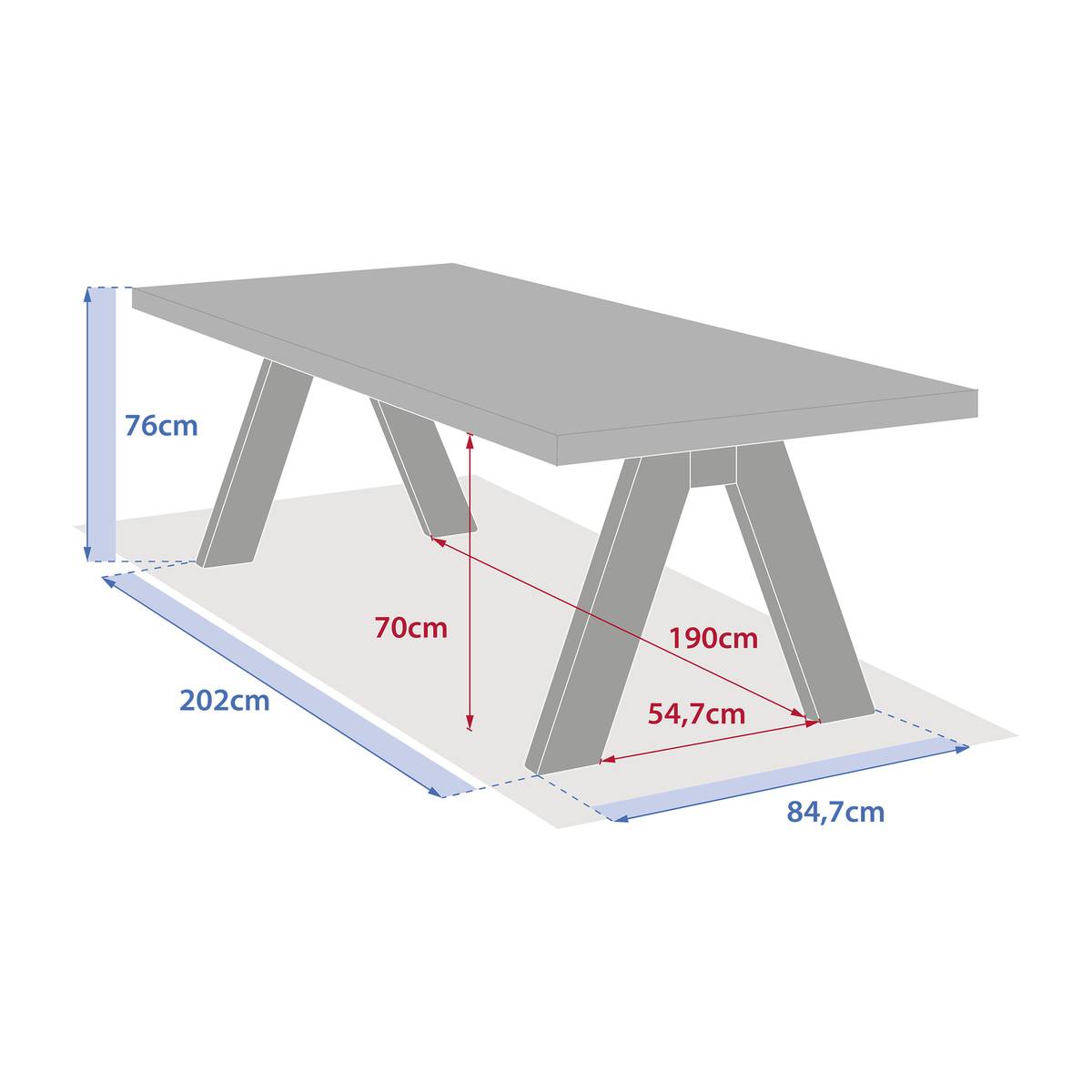 Rectangular garden table VENIZIA Travertine effect / Acacia 8 seats - FSC® certified Acacia Travertine Effect / Acacia