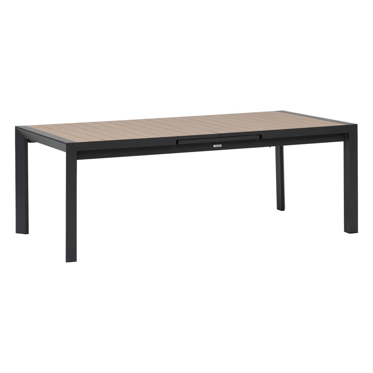 Garden table ÉVASION Wood effect Honey / Graphite 10 seats - Epoxy-coated aluminum Wood Effect Honey / Graphite