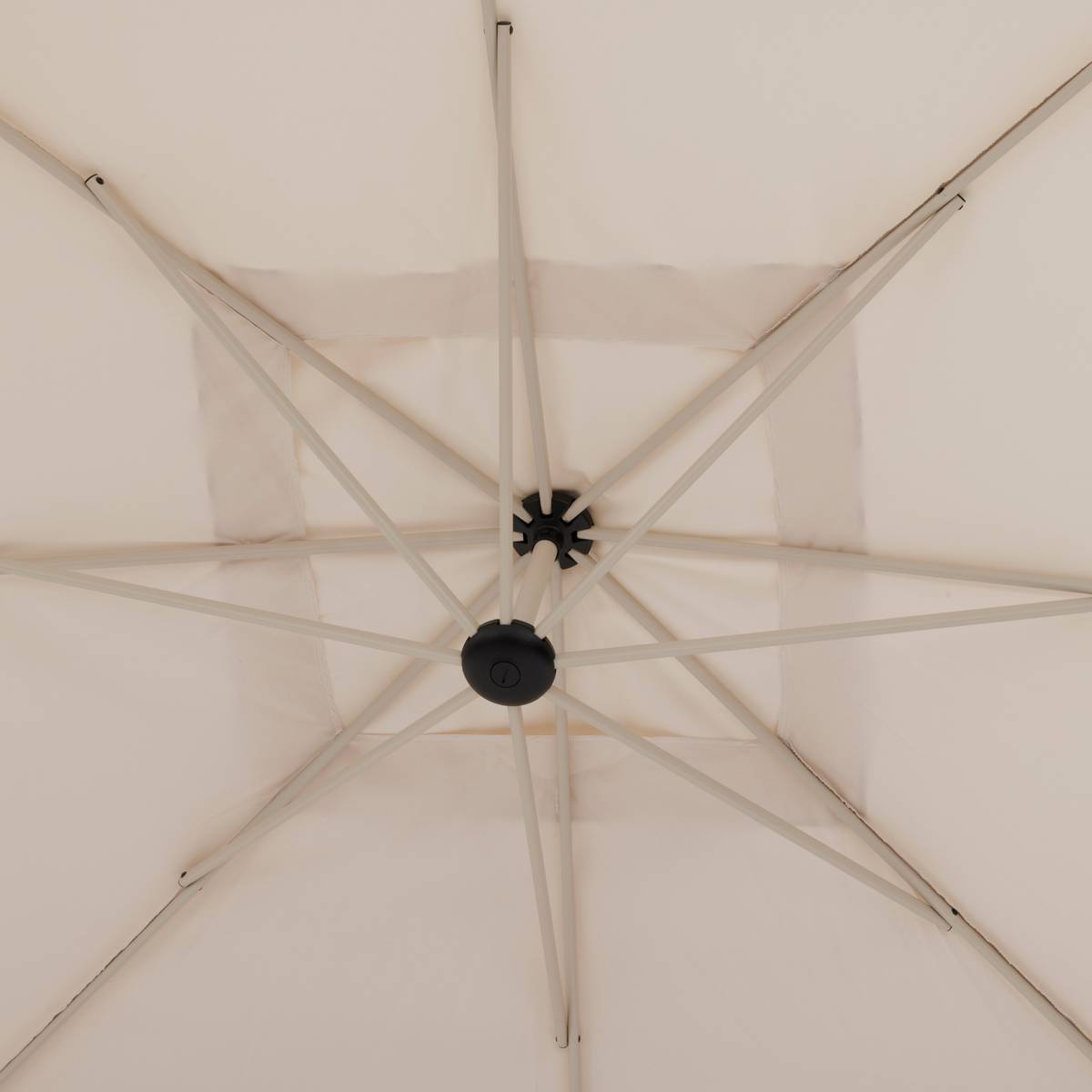 Offset square parasol MANOA Clay / Wheat 2.5 x 2.5 m - Epoxy-treated aluminum, steel, polyester Clay / Wheat