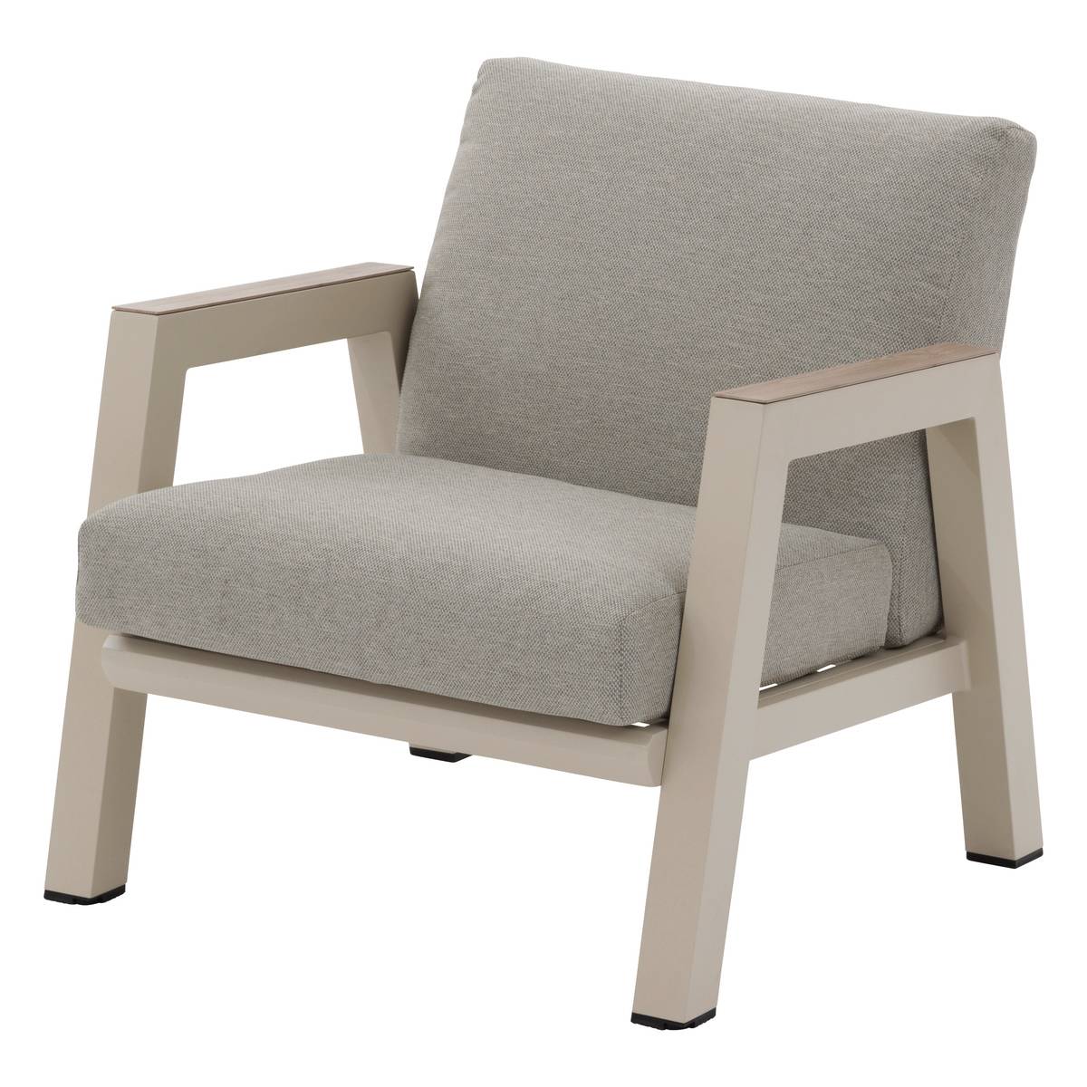 Garden lounge set AXIOME Beige / Clay 5 seats - Epoxy-treated aluminum, Olefin Beige / Clay