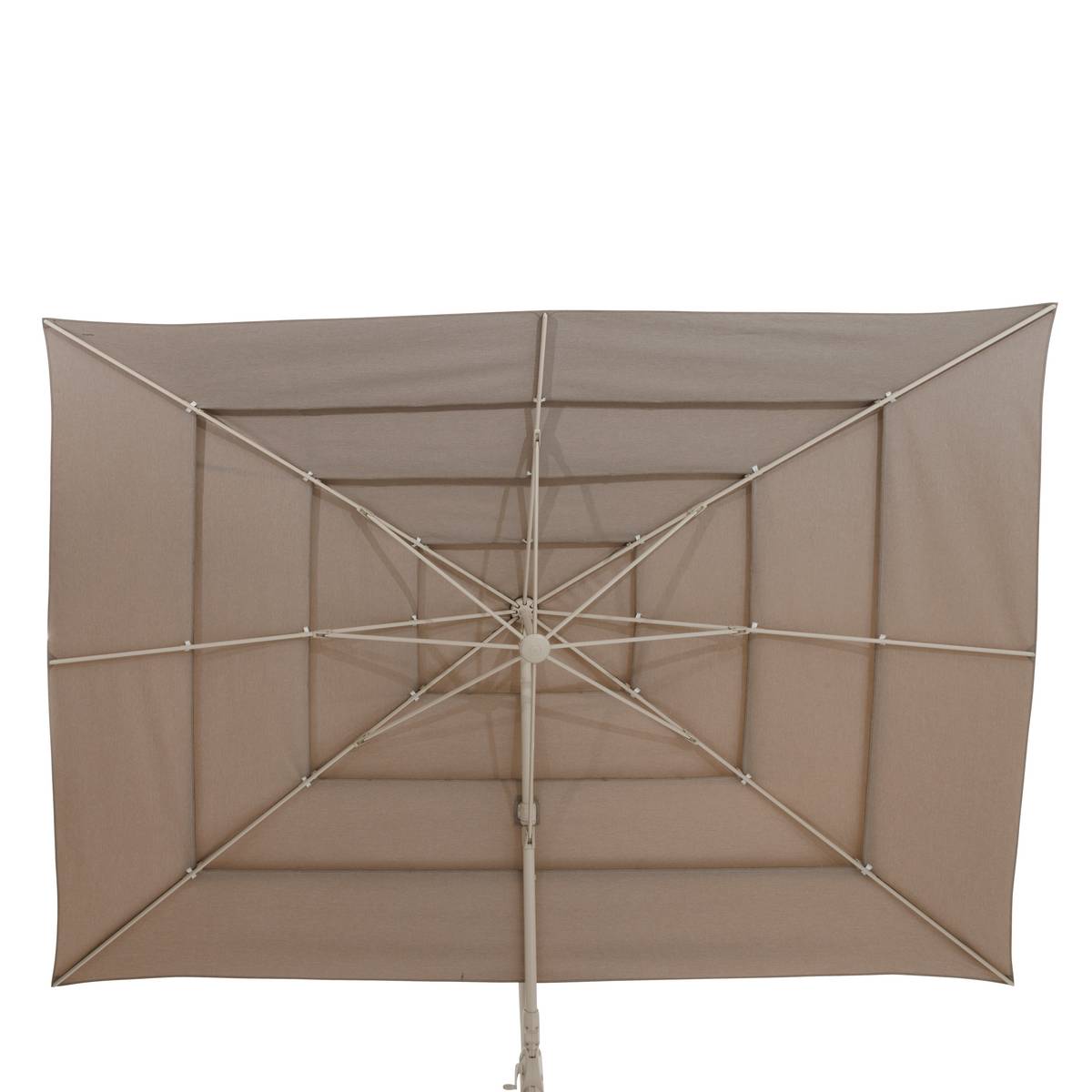 Tilt rectangular cantilever parasol MELHIA Linen 4 x 3 m - Epoxy-treated aluminum, Steel, Olefin Linen