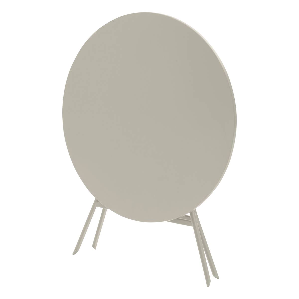 Round folding garden table GREENSBORO Clay 4 seats - Epoxy treated steel, Reinforced anti-rust treatment Clay