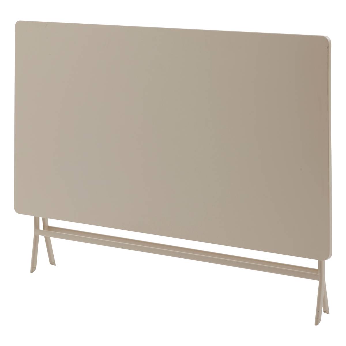 Rectangular folding garden table GREENSBORO Clay 6 seats - Epoxy treated steel, Reinforced anti-rust treatment Clay
