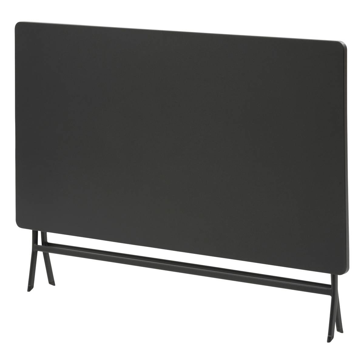 Rectangular folding garden table GREENSBORO Graphite 6 seats - Epoxy treated steel, Reinforced anti-rust treatment Graphite