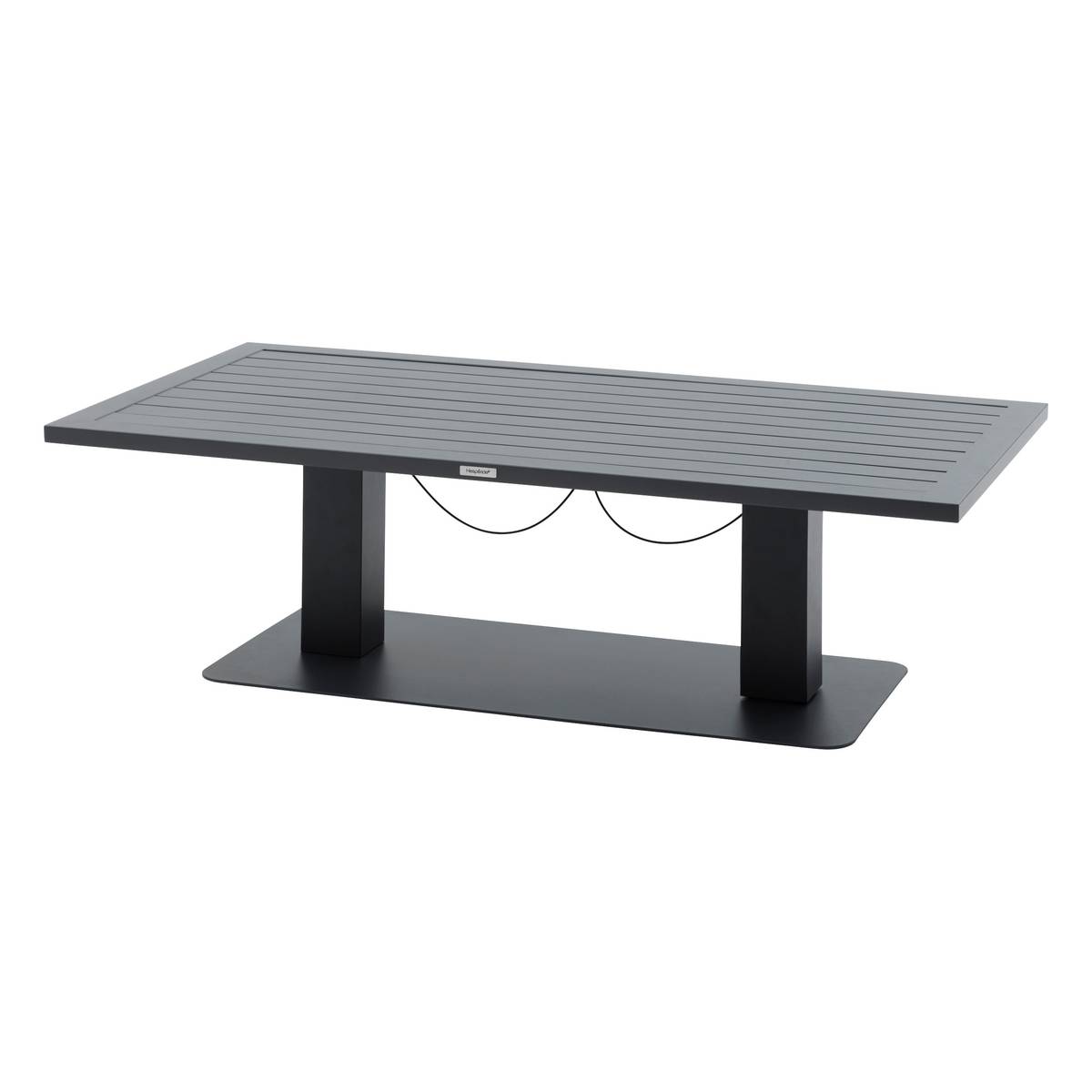 Rectangular Lift-Top Garden table SALIMIA Graphite 150 x 80 x 69 cm - Epoxy-coated aluminum Graphite