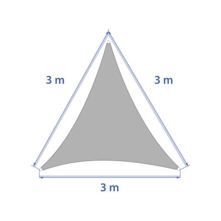 Triangular shade sail CURACAO Wheat 3 x 3 x 3 m - Polyester