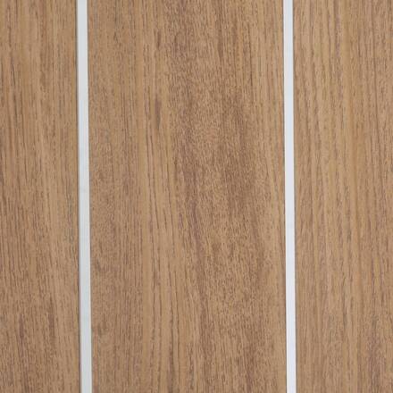 Garden table ÉVASION Wood effect Honey / Graphite 4 seats - Epoxy-treated aluminum, Wood-effect aluminum slats