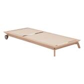 Pool lounger MANISSA Beige Epoxy-treated aluminum, Polyester Beige / Honey