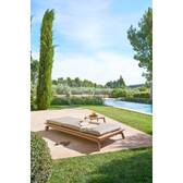 Pool lounger MANISSA Beige Epoxy-treated aluminum, Polyester Beige / Honey