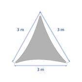 Triangular shade sail CURACAO Wheat 3 x 3 x 3 m - Polyester Wheat