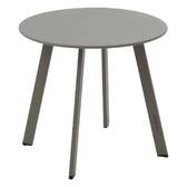 Round garden side table SAONA Coffee 50 x 45 cm - Epoxy-coated steel, Reinforced anti-rust treatment Coffee