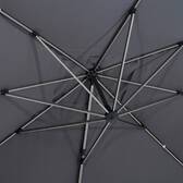 Rectangular cantilever parasol ÉQUADOR Slate 4 x 3 m - Aluminum, Polyester Slate