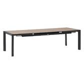 Garden table ÉVASION Wood effect Honey / Graphite 10 seats - Epoxy-coated aluminum Wood Effect Honey / Graphite