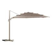 Tilt rectangular cantilever parasol MELHIA Linen 4 x 3 m - Epoxy-treated aluminum, Steel, Olefin Linen