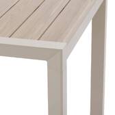 Garden table ÉVASION Wood effect Linen / Clay 6 seats - Epoxy-treated aluminum, wood-effect aluminum slats Wood Effect Linen / Clay