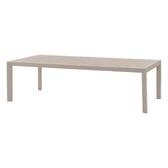 Garden table ÉVASION Wood effect linen / Clay 12 seats - Epoxy-treated aluminum, Wood-effect aluminum slats Wood Effect Linen / Clay