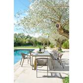Garden table DOMILLY Coffee 10 seats - Epoxy-coated aluminum Coffee