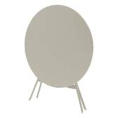 Round folding garden table GREENSBORO Clay 4 seats - Epoxy treated steel, Reinforced anti-rust treatment Clay