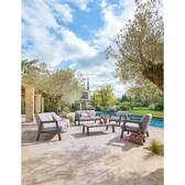 Garden sofa AXIOME Praline / Beige 2 seats - Epoxy-treated aluminum, Polyester Beige / Praline