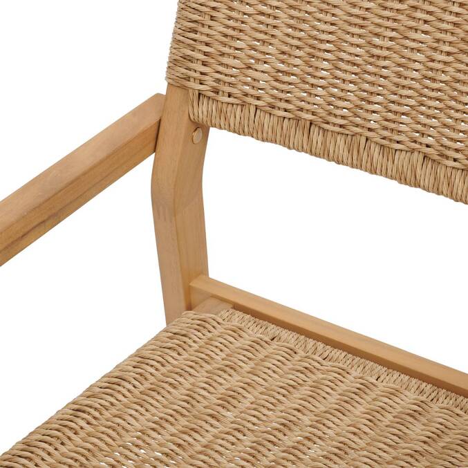 Set of 2 armchairs TEMEIRA Acacia FSC® certified Acacia, synthetic woven resin Acacia