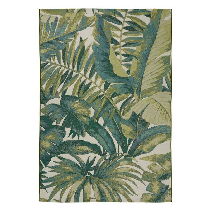 Outdoor rug KEPA Tropical pattern 150 x 100 cm - Polypropylene Flower Pattern