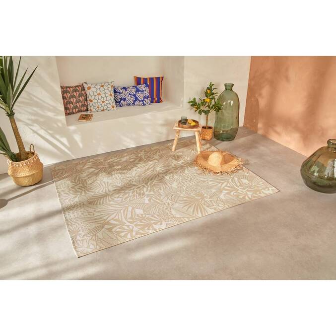 Outdoor rug KEPA Tropical pattern 200 x 150 cm - Polypropylene Flower Pattern