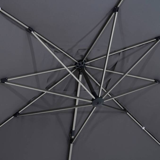 Rectangular cantilever parasol ÉQUADOR Slate 4 x 3 m - Aluminum, Polyester Slate