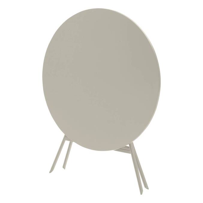 Round folding garden table GREENSBORO Clay 4 seats - Epoxy treated steel, Reinforced anti-rust treatment Clay