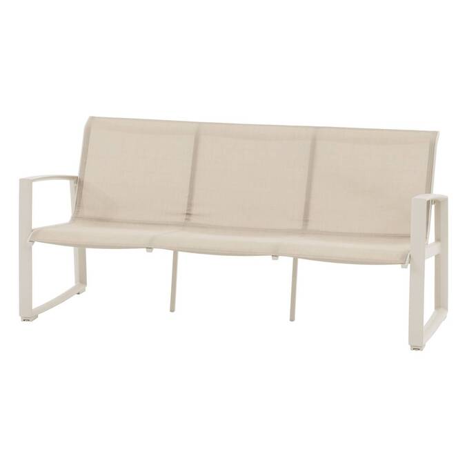 Garden lounge set BOREANE Linen / Clay 5 seats - Epoxy-treated aluminum, Texaline, Polyester Linen / Clay