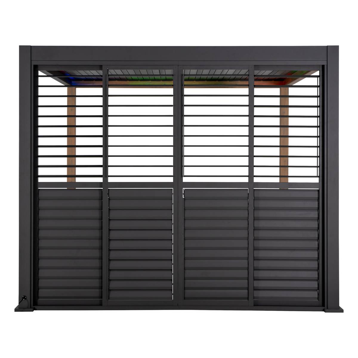 Sliding shutter for bioclimatic pergola EVORA Graphite For EVORA Side 3 m - 2.7 x 2.3 m - Epoxy-coated aluminium Graphite