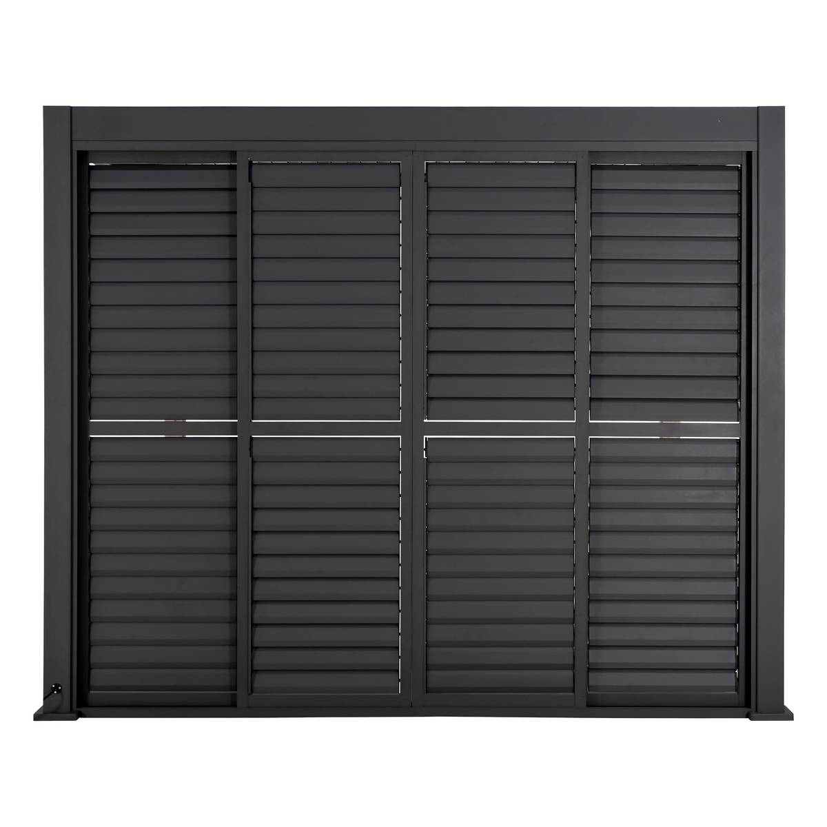 Sliding shutter for bioclimatic pergola EVORA Graphite For EVORA Side 3 m - 2.7 x 2.3 m - Epoxy-coated aluminium Graphite