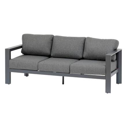 Garden lounge set ÉVASION Graphite / Honey 5 seats - Epoxy-treated aluminum, Olefin